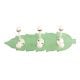 Green Cream Double Loop Ceramic Iron Wooden Hooks